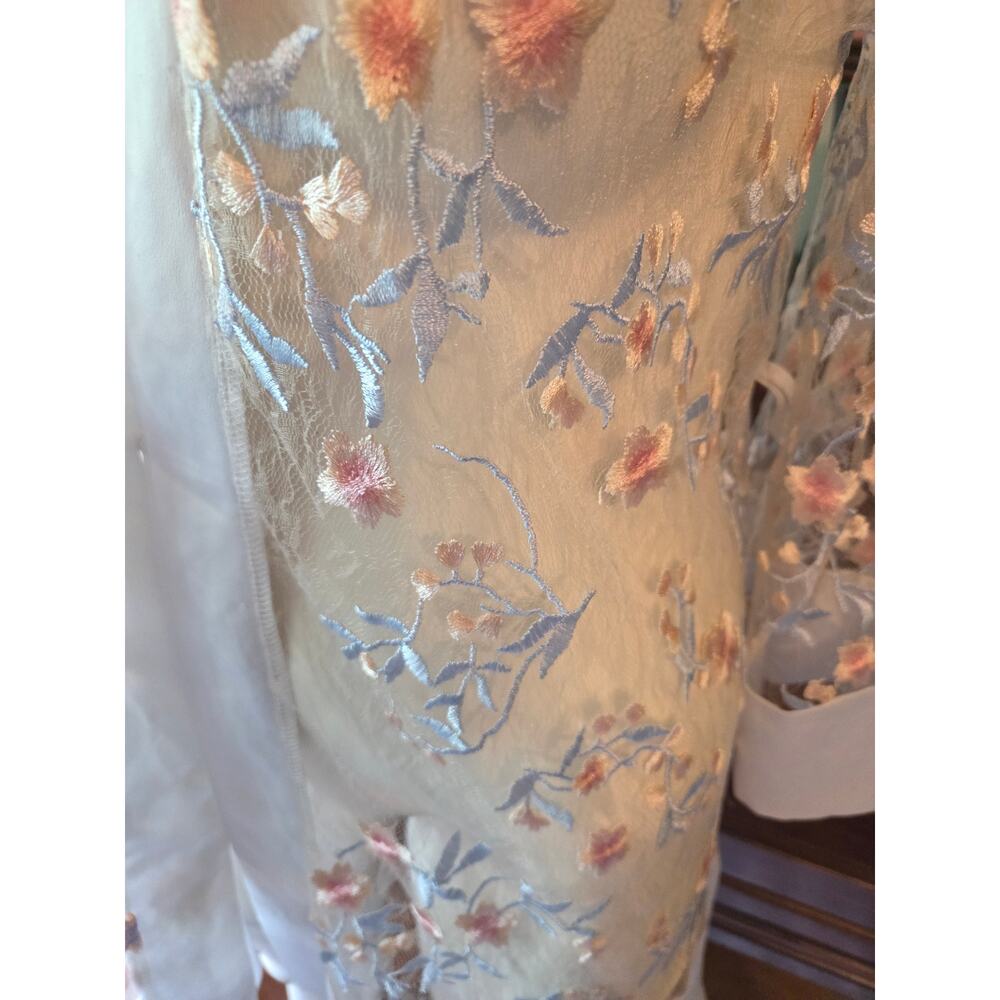 Rya Collection Embroidered Sheer Robe Size M/L - Picture 2 of 4